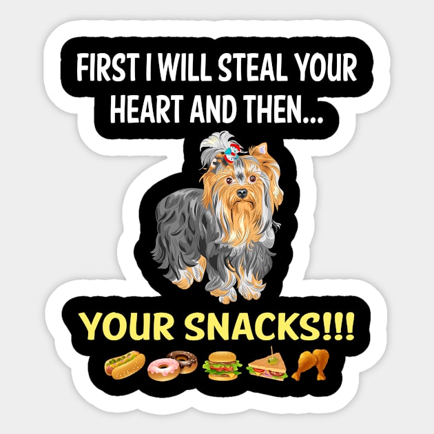 Steal Heart Yorkshire Terrier 50 Sticker by blakelan128